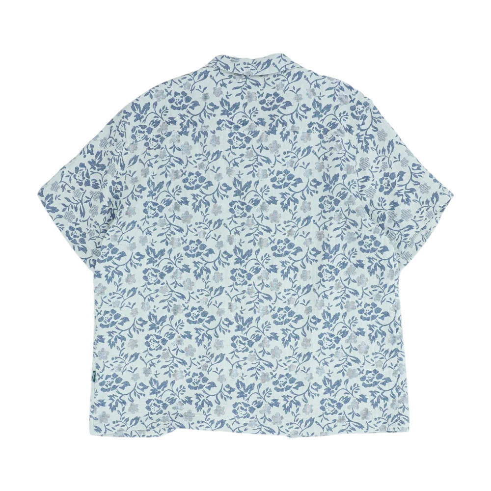 Gray Floral Short Sleeve Button Down - Image 2