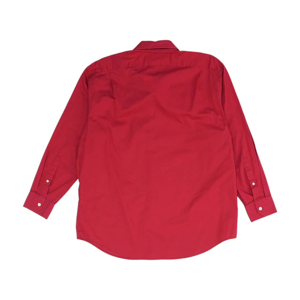 Red Solid Long Sleeve Button Down - Image 2