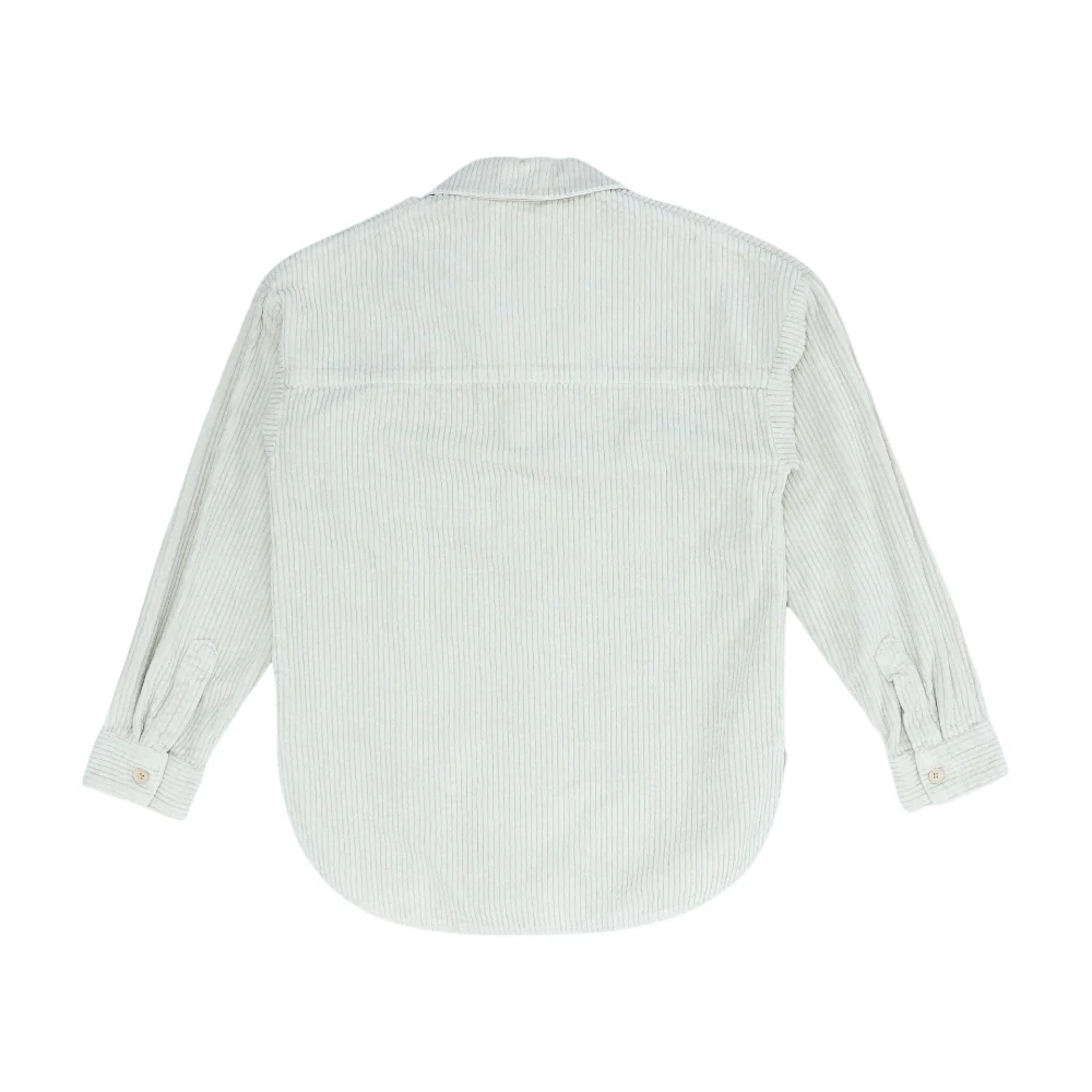 Cream Solid Flannel Button Down - Image 2