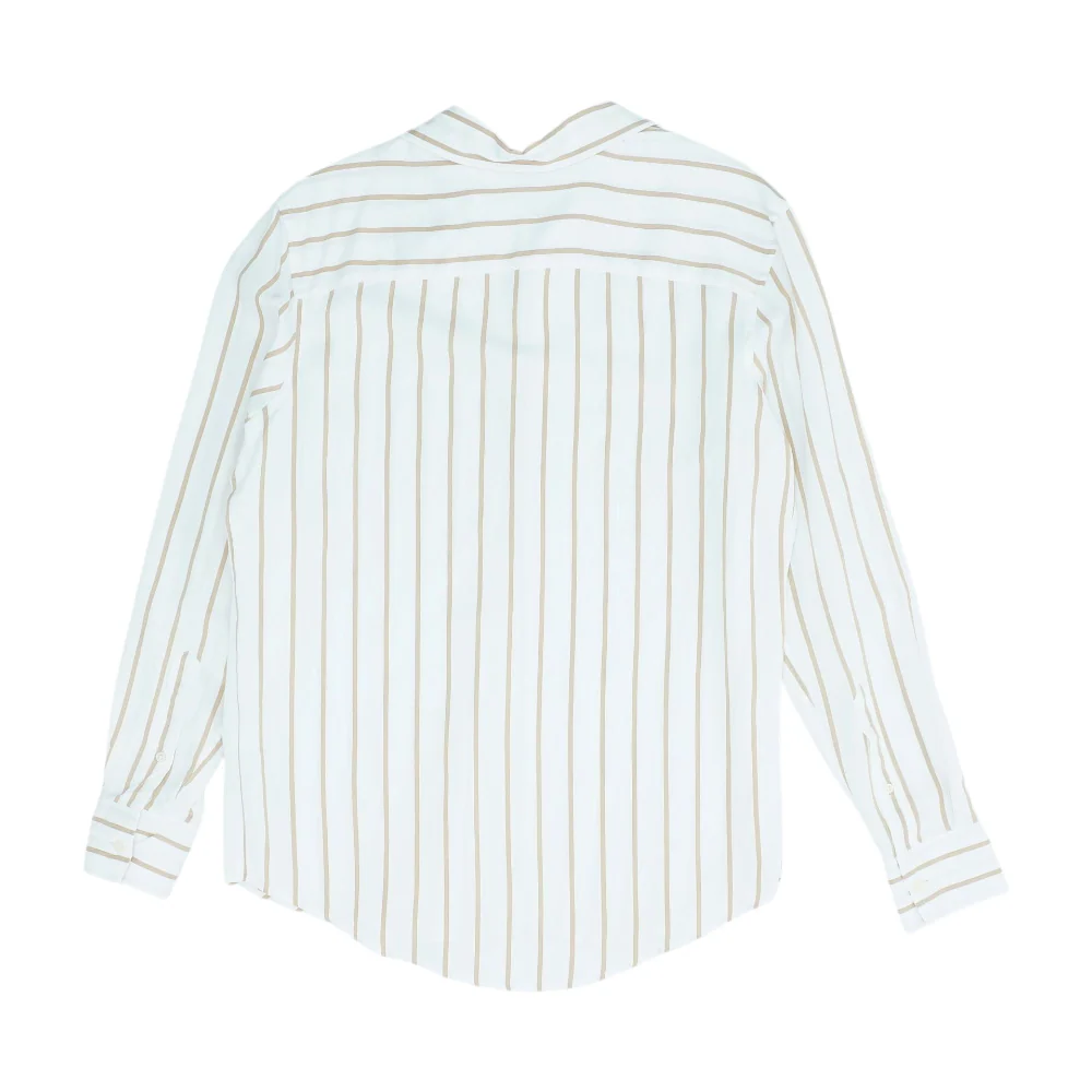 White Striped Long Sleeve Button Down - Image 2