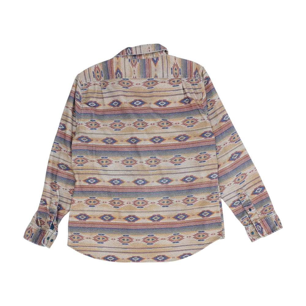 Brown Print Flannel Button Down - Image 2