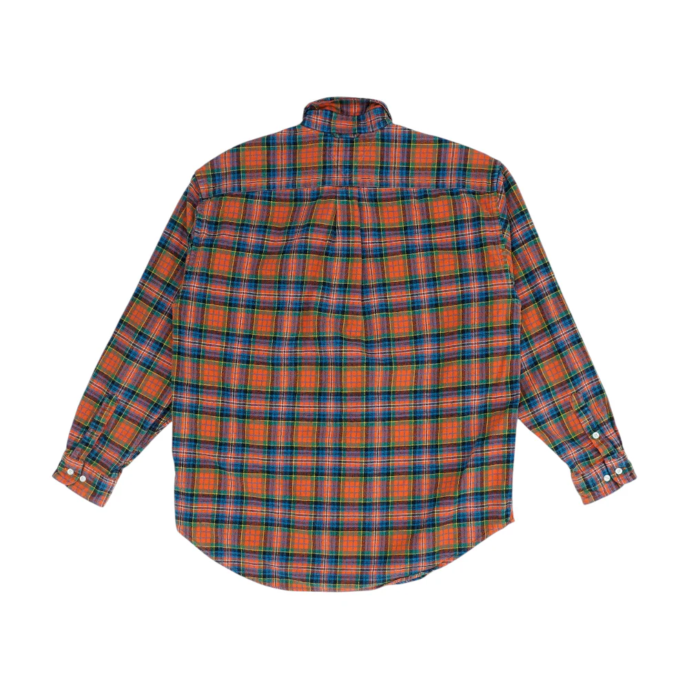 Orange Plaid Flannel Button Down - Image 2