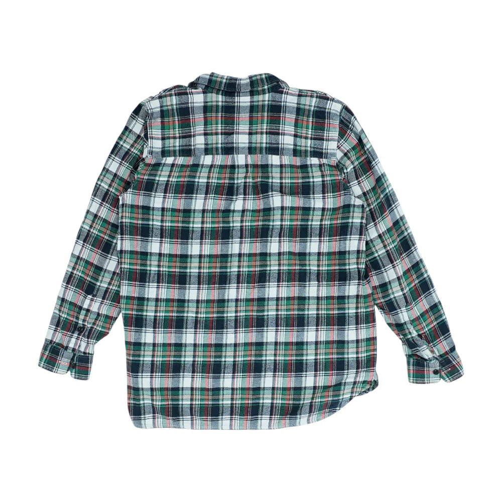 Green Plaid Flannel Button Down - Image 2