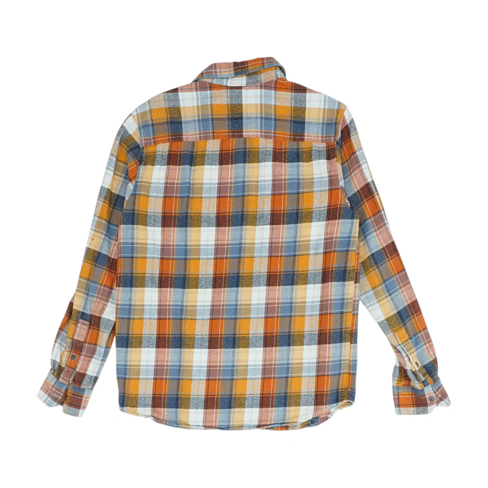 Orange Plaid Flannel Button Down - Image 2
