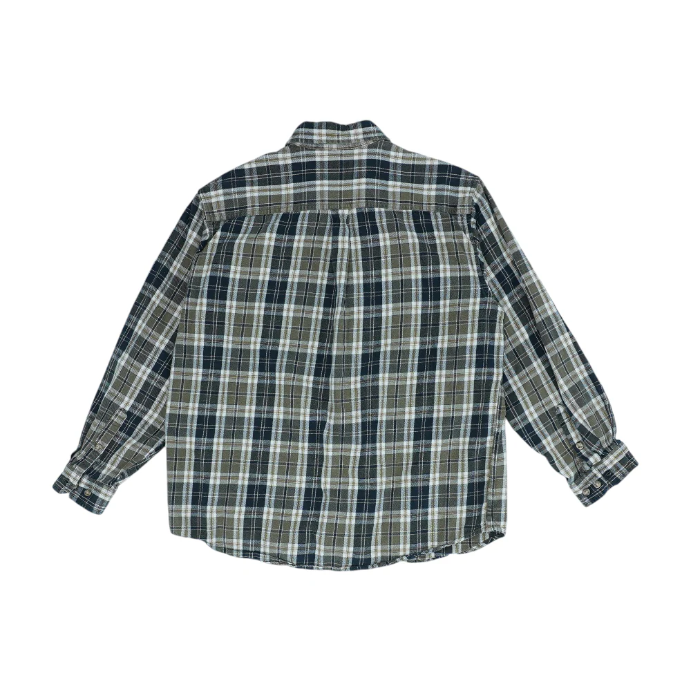 Green Plaid Flannel Button Down - Image 2