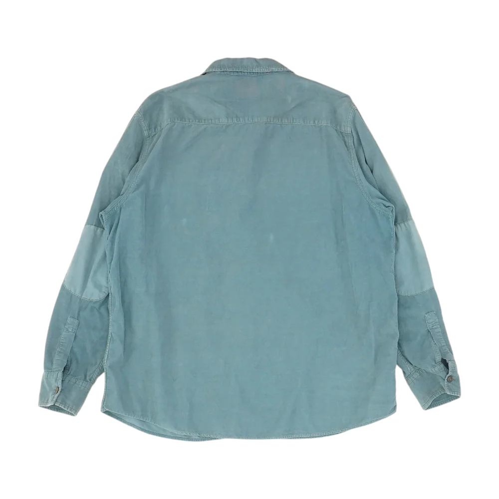 Blue Solid Long Sleeve Button Down - Image 2