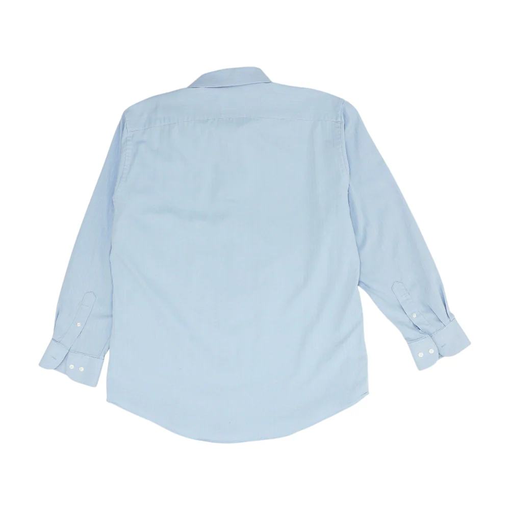 Blue Herringbone Long Sleeve Button Down - Image 2