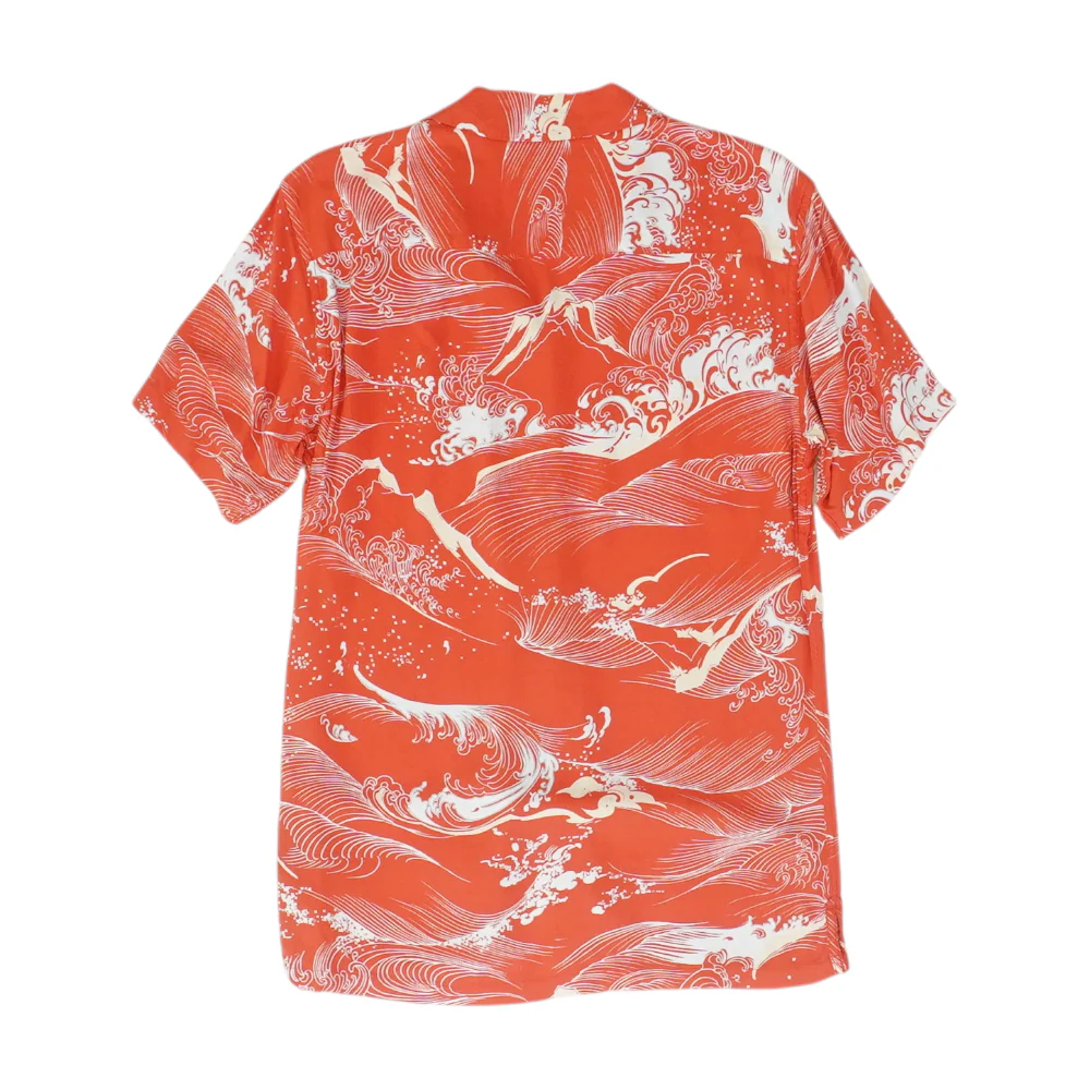 Red Graphic Short Sleeve Button Down - Image 2
