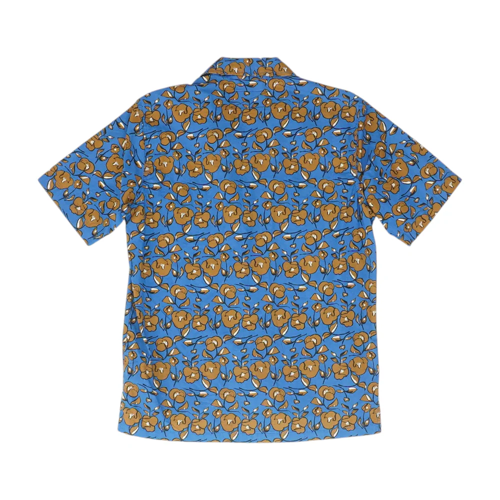Blue Floral Short Sleeve Button Down - Image 2
