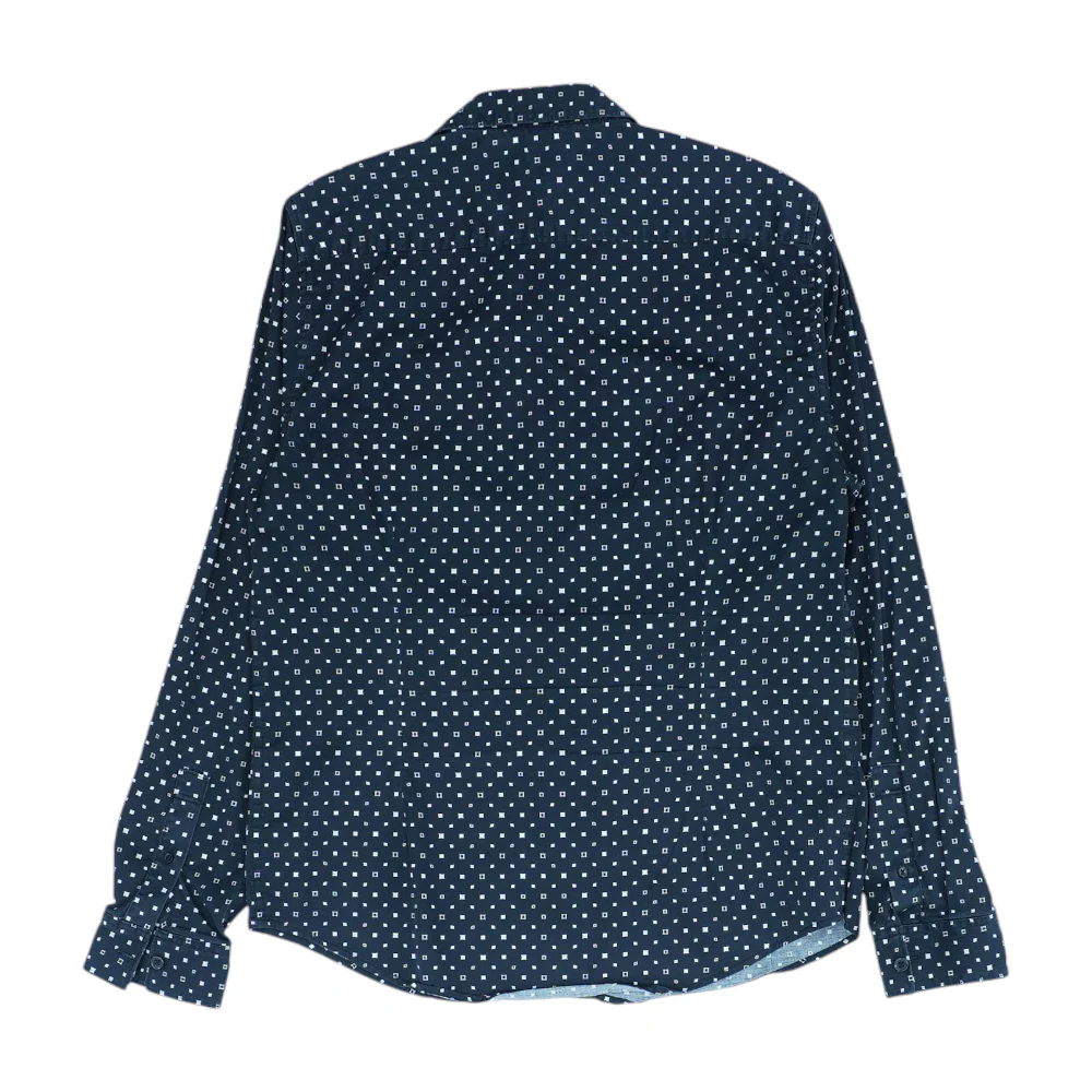 Black Geometric Long Sleeve Button Down - Image 2