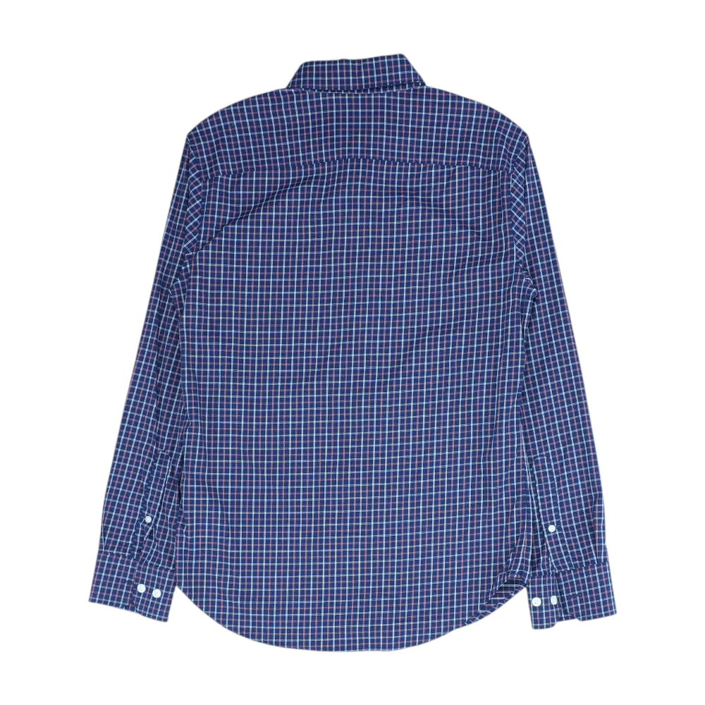 Navy Check Long Sleeve Button Down - Image 2