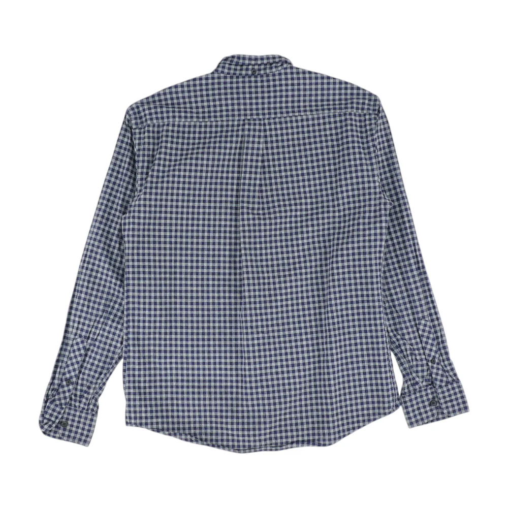 Navy Check Long Sleeve Button Down - Image 2