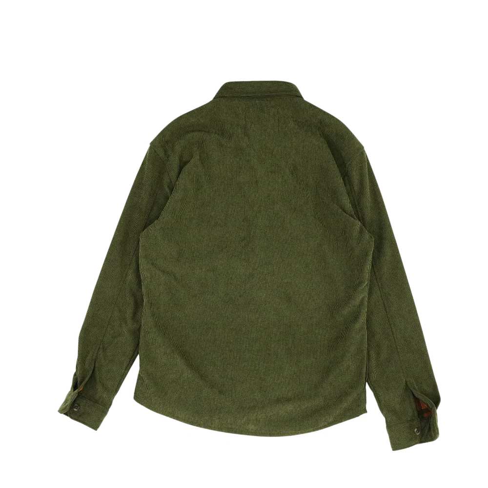 Olive Solid Flannel Button Down - Image 2