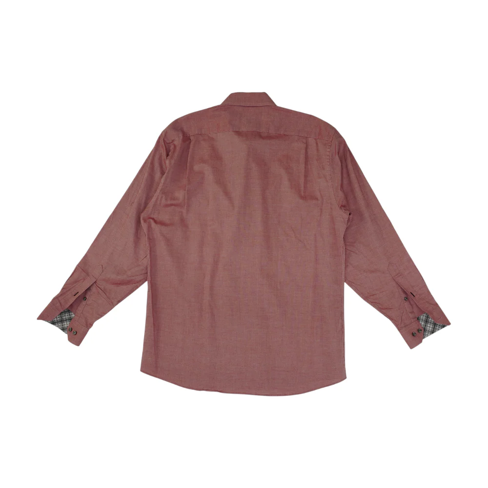 Red Solid Long Sleeve Button Down - Image 2
