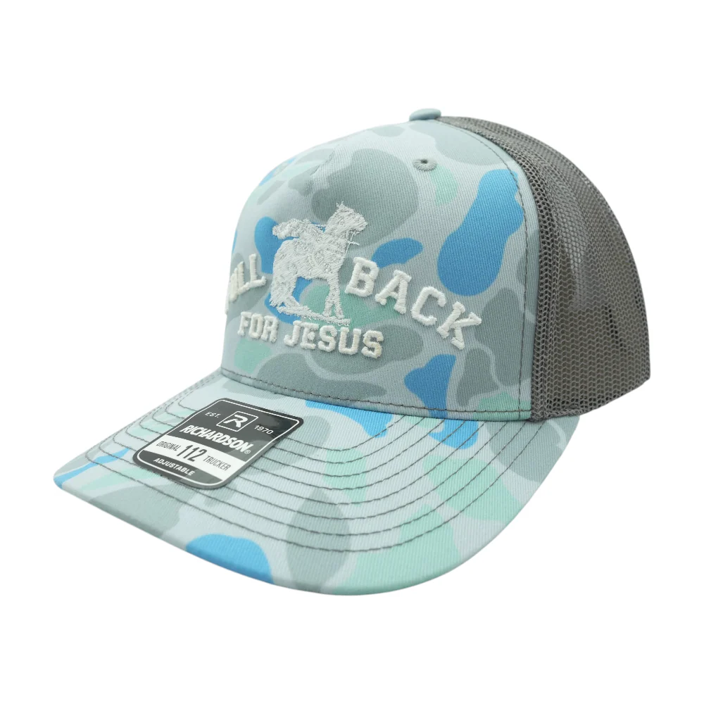 Blue Pull Back For Jesus Ballcap Hat