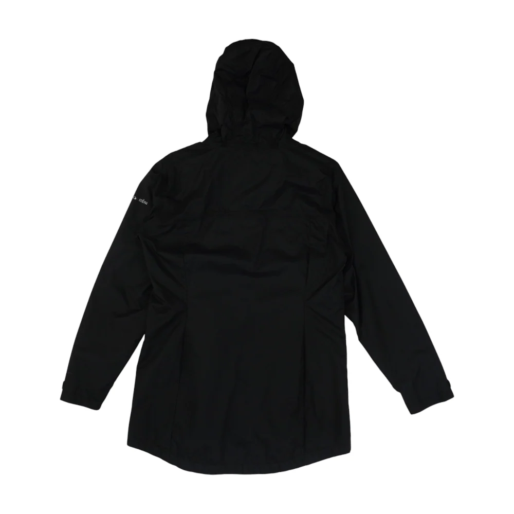 Black Solid Rain Jacket - Image 2