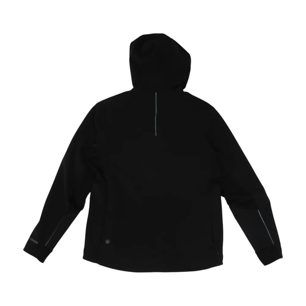 Black Solid Rain Jacket - Image 2