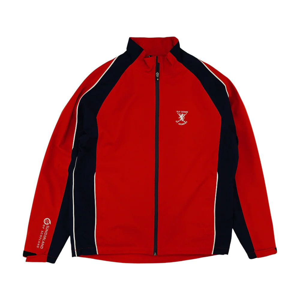 Red Color Block Jacket