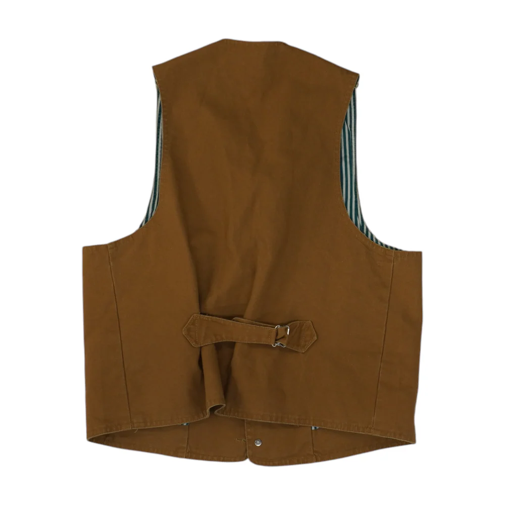 Brown Solid Casual Vest - Image 2
