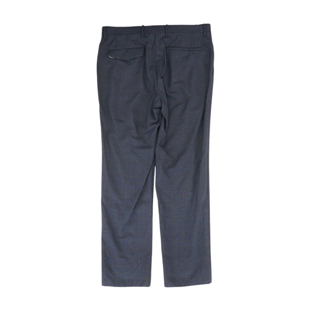 Navy Plaid Regular Pants - Image 2