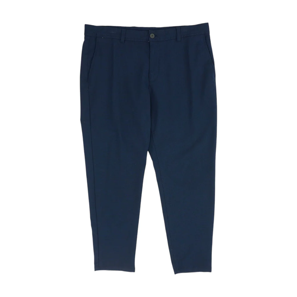 Navy Check Regular Pants