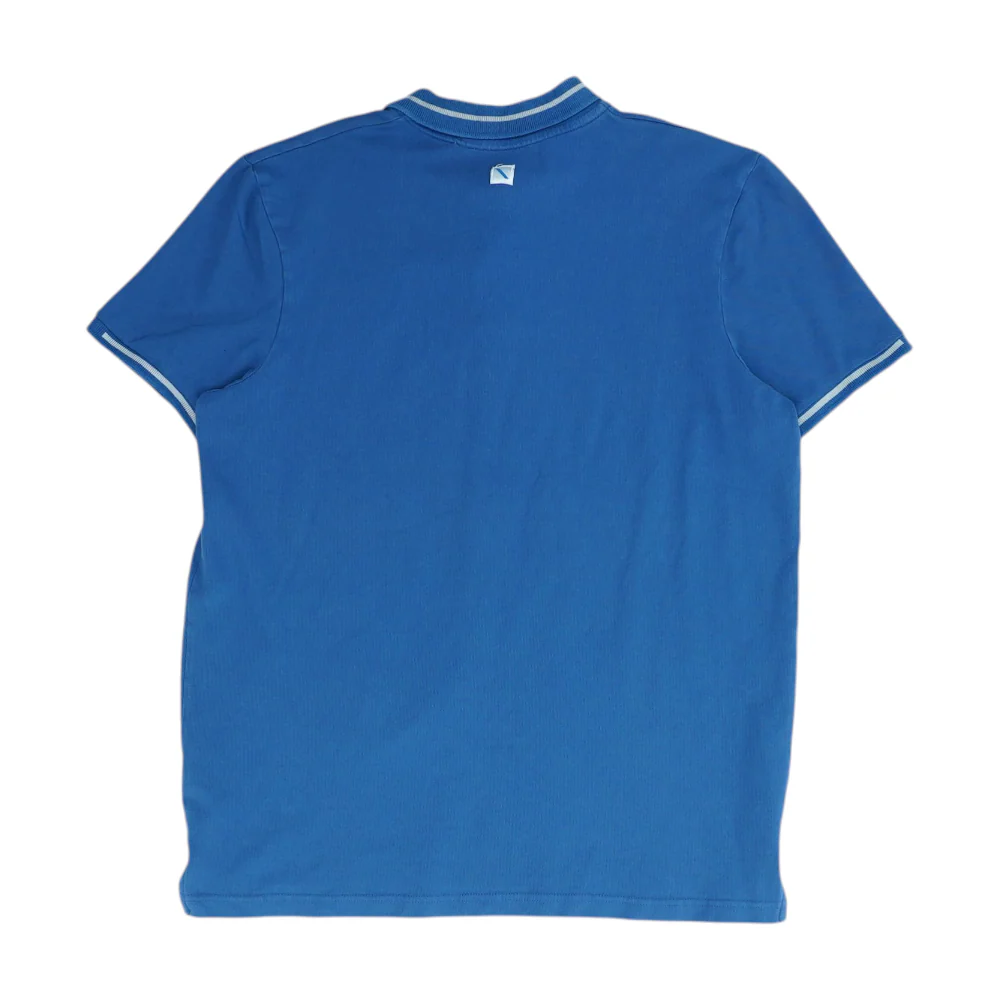 Blue Solid Short Sleeve Polo - Image 2