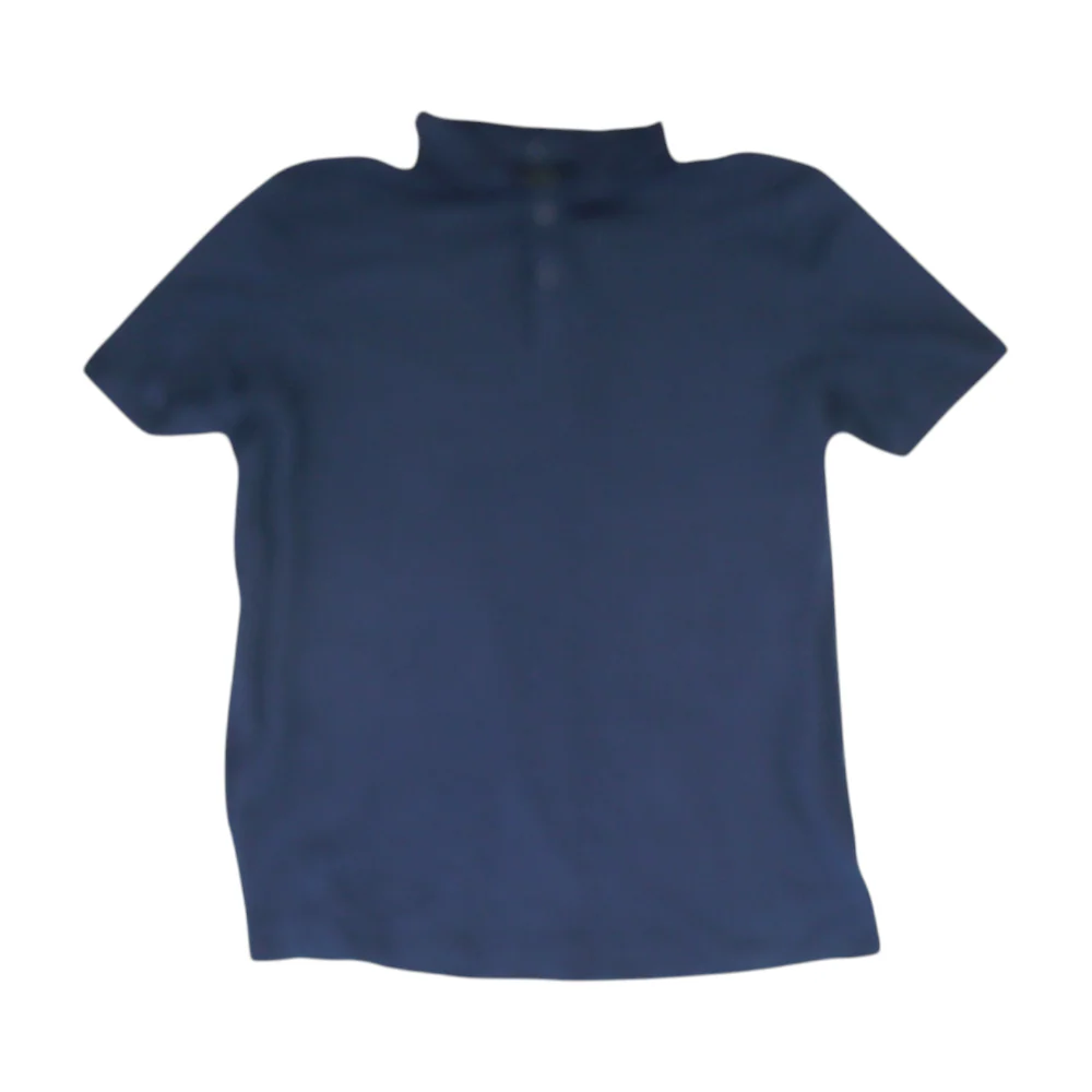 Navy Solid Short Sleeve Polo