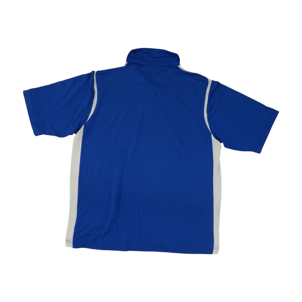 Blue Solid Short Sleeve Polo - Image 2