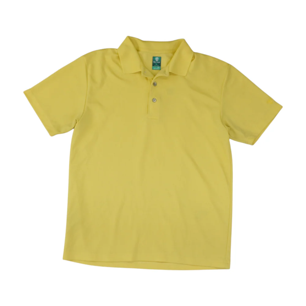 Yellow Solid Short Sleeve Polo