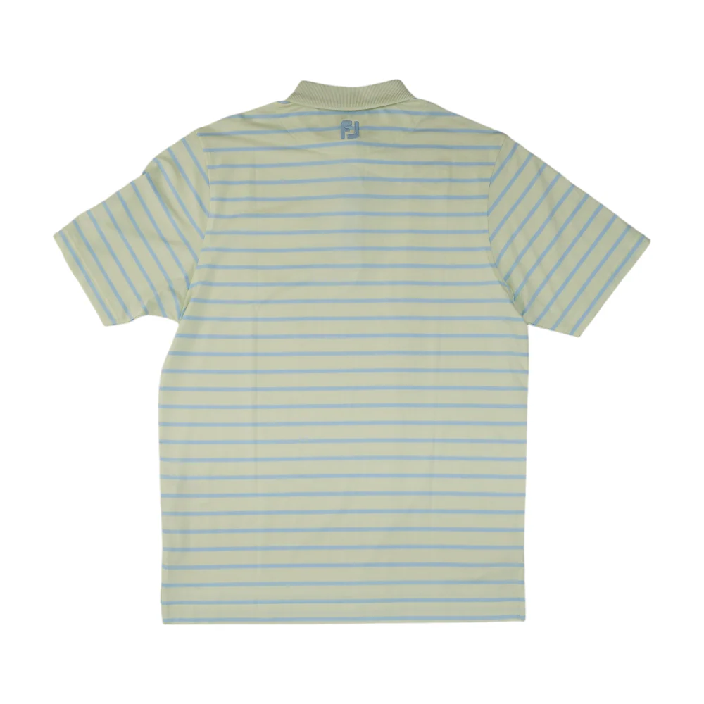 Green Striped Short Sleeve Polo - Image 2