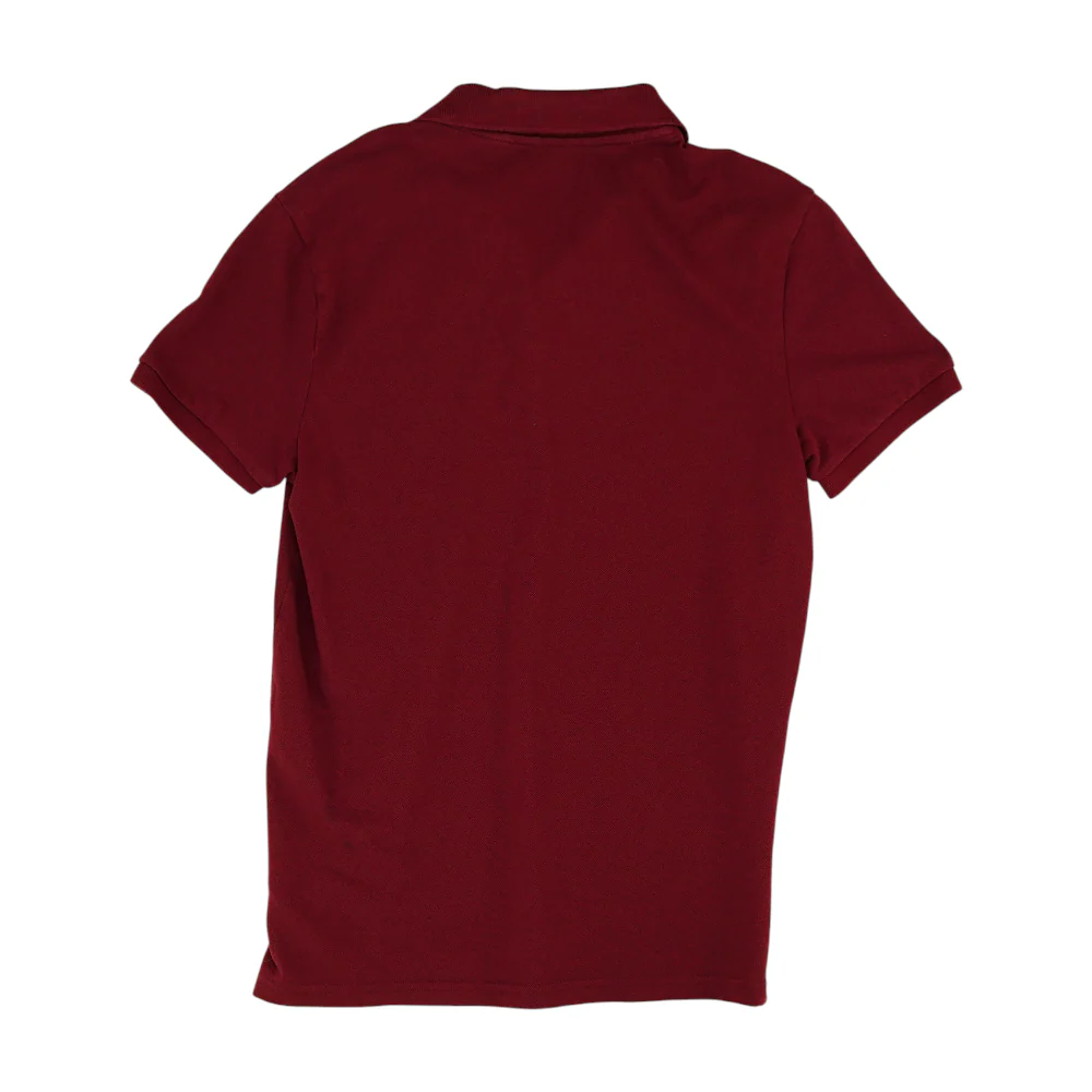 Maroon Solid Short Sleeve Polo - Image 2