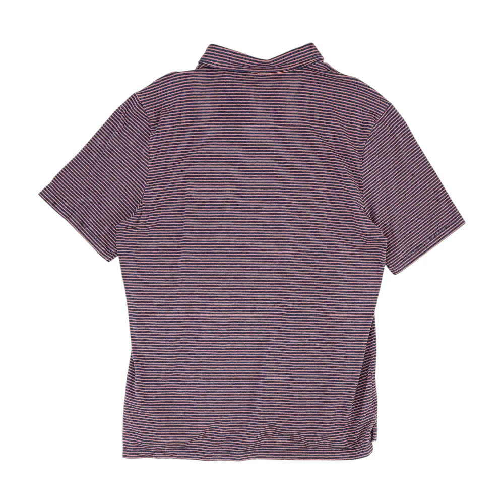 Navy Striped Short Sleeve Polo - Image 2