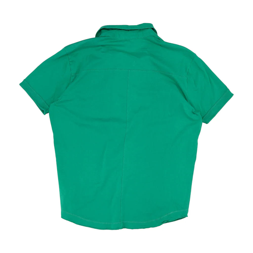 Green Solid Short Sleeve Polo - Image 2