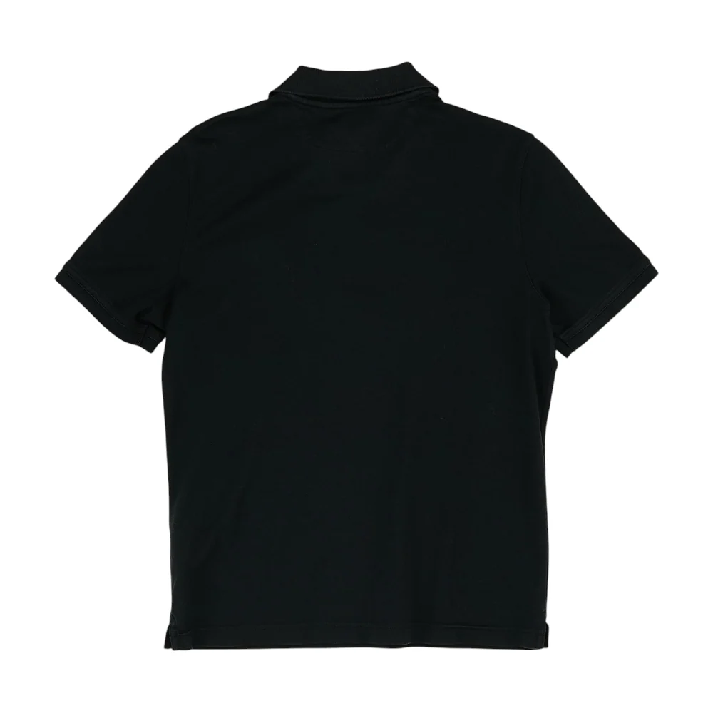 Black Solid Short Sleeve Polo - Image 2