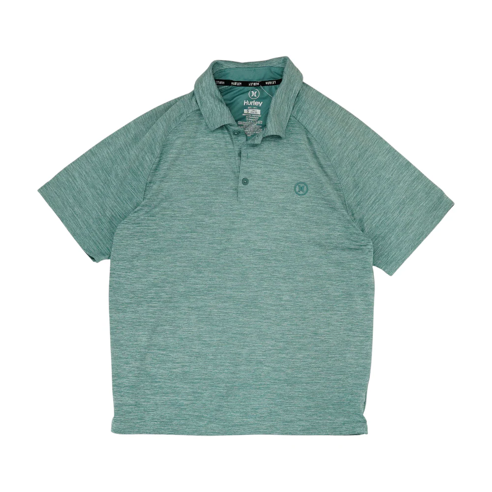 Green Solid Short Sleeve Polo