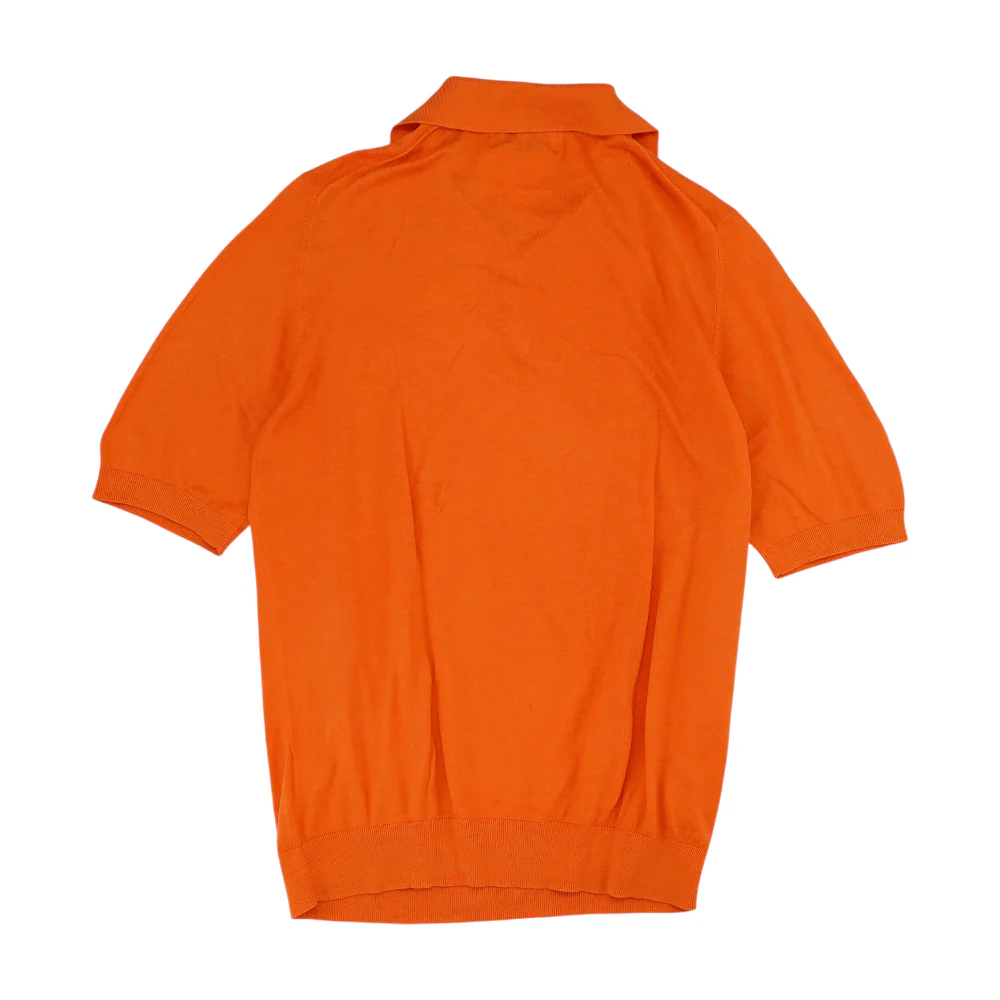 Orange Solid Short Sleeve Polo - Image 2