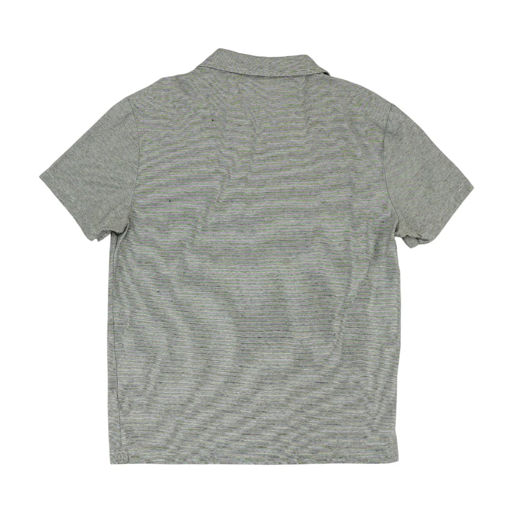 Gray Striped Short Sleeve Polo - Image 2
