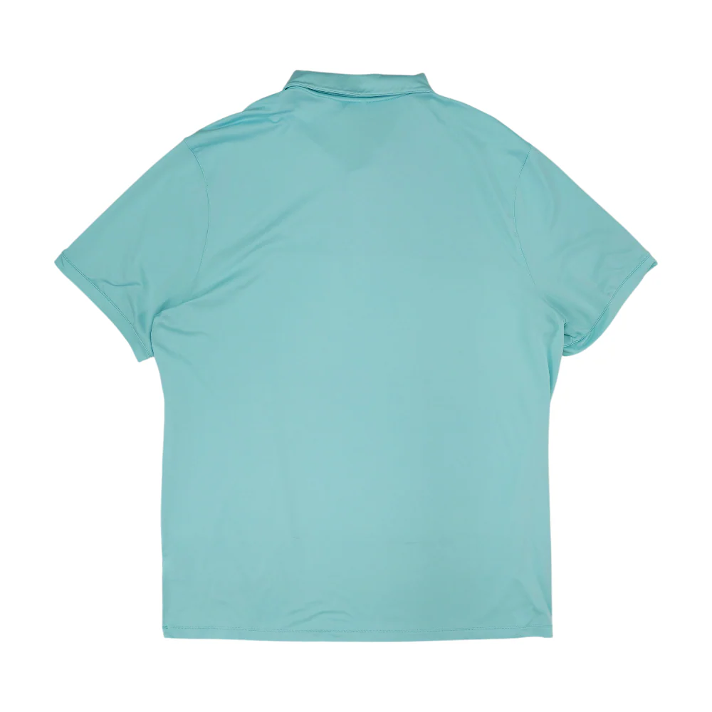 Blue Color Block Short Sleeve Polo - Image 2