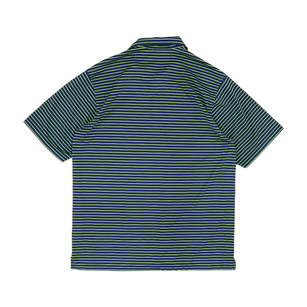 Navy Striped Short Sleeve Polo - Image 2