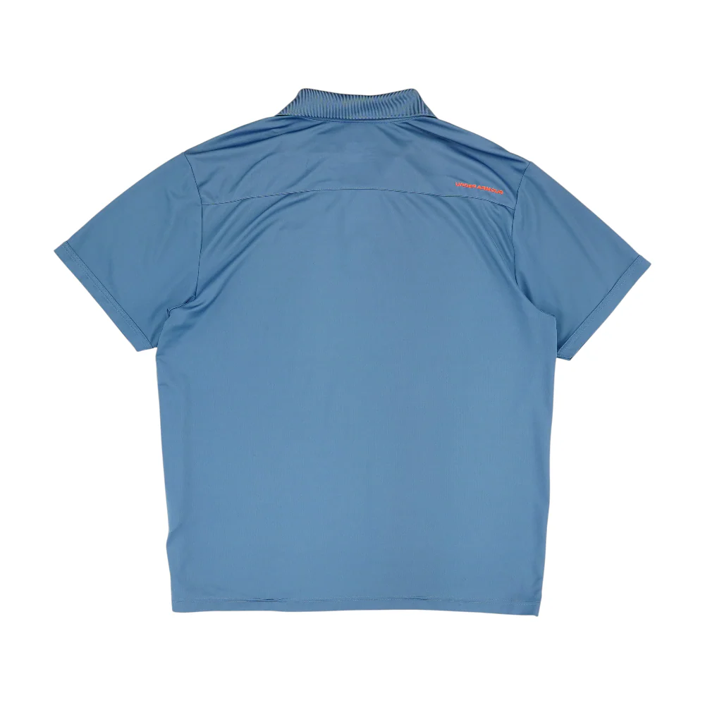 Blue Solid Short Sleeve Polo - Image 2