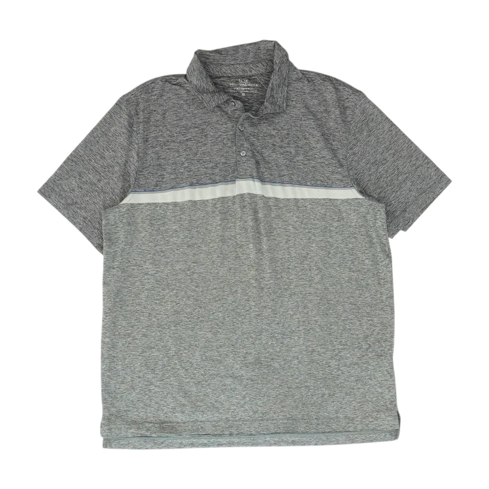 Gray Abstract Short Sleeve Polo