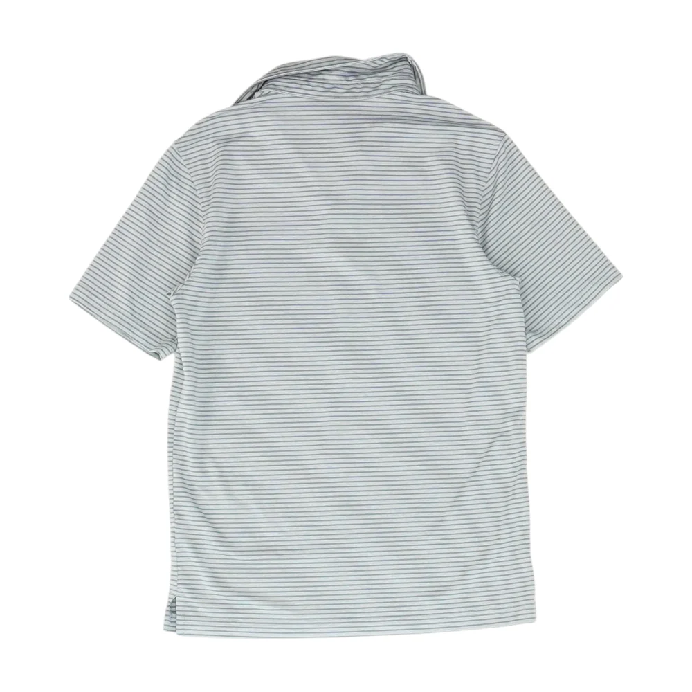 Gray Striped Short Sleeve Polo - Image 2
