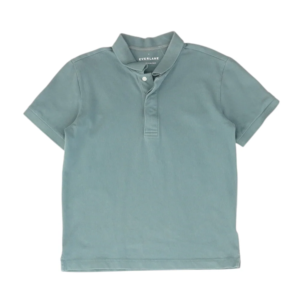 Gray Solid Short Sleeve Polo