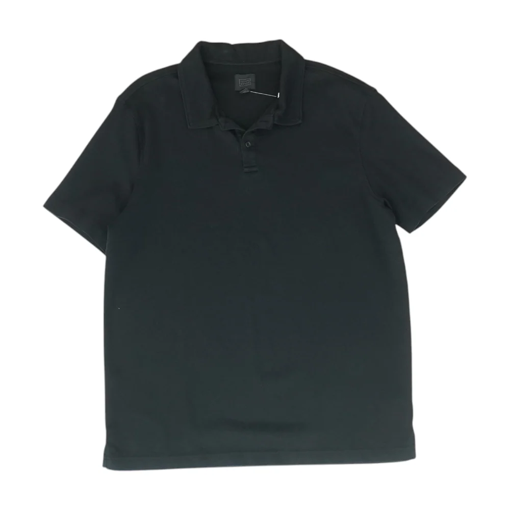 Black Solid Short Sleeve Polo