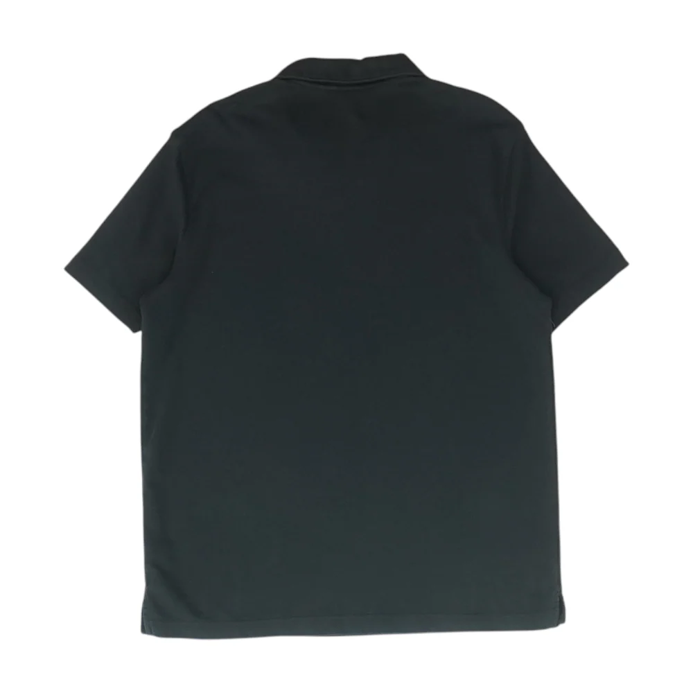 Black Solid Short Sleeve Polo - Image 2