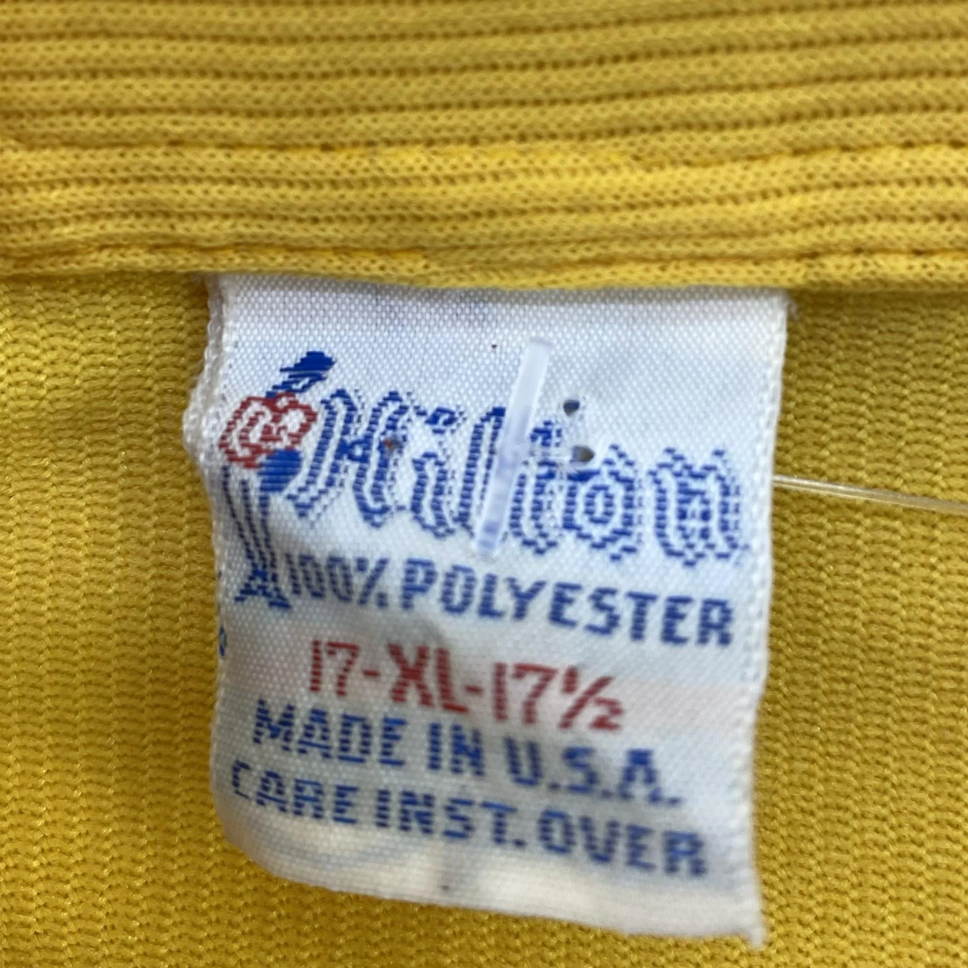 Vintage Yellow Solid Short Sleeve Polo - Image 5