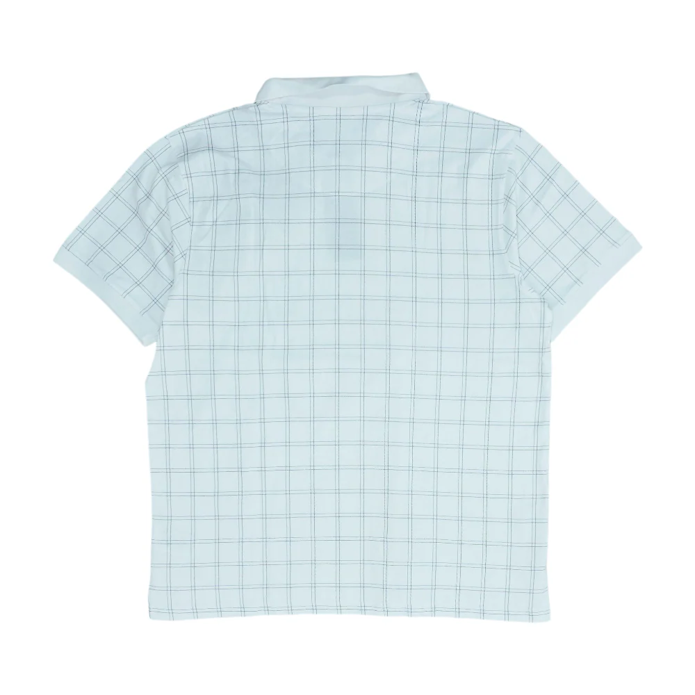 White Check Short Sleeve Polo - Image 2
