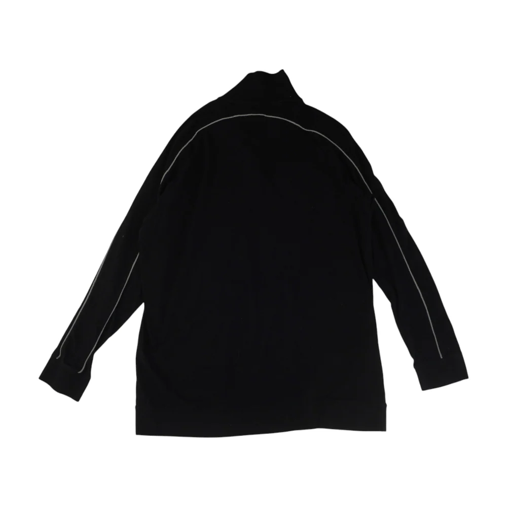 Black Tall Solid Long Sleeve Polo - Image 2