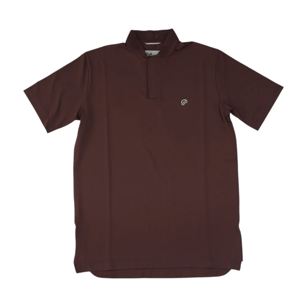 Maroon Solid Short Sleeve Polo