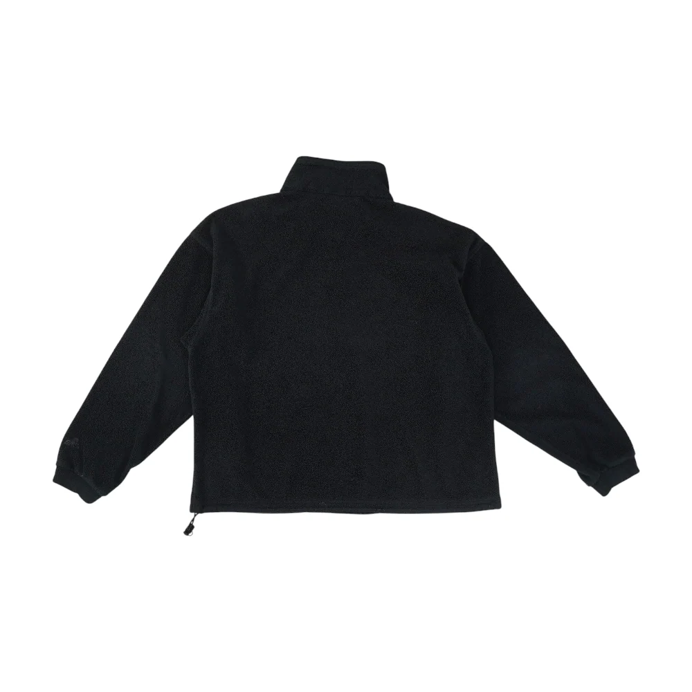 Black Solid Fleece Pullover - Image 2